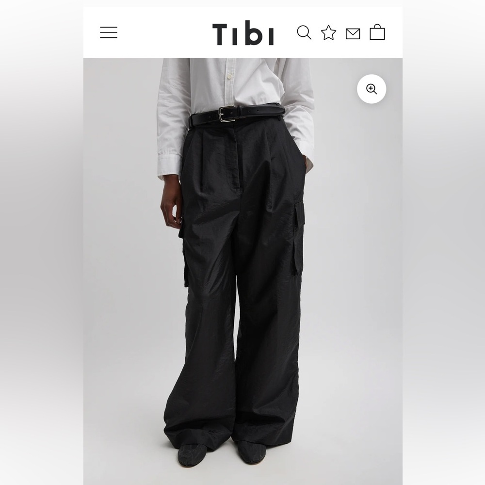 Tibi Stella crispy nylon cargo pant